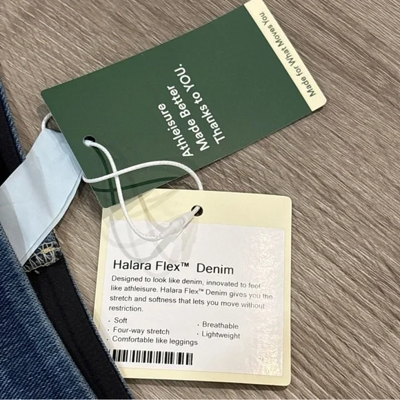 Halara High-Waisted Wide Leg Flex Denim Jeans Medium Wash Blue Size S Regular - Picture 4 of 11